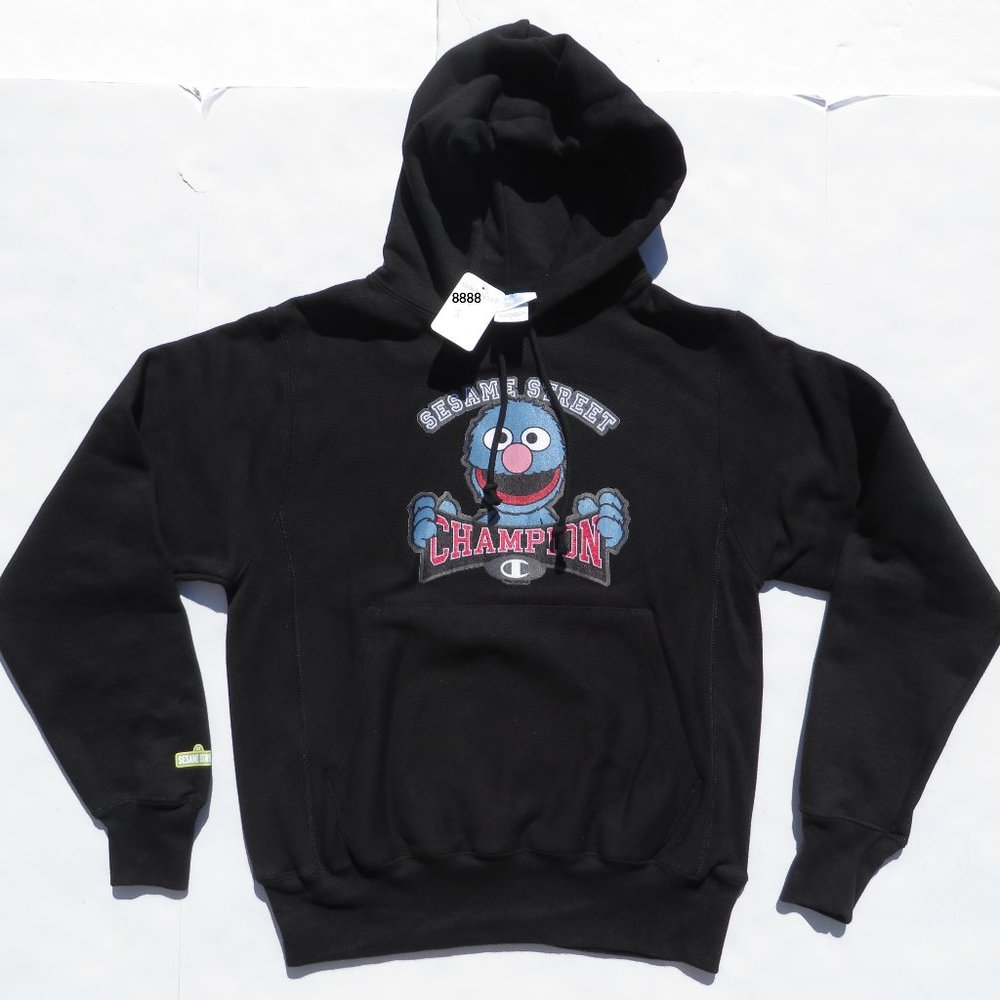 Champion X SESAME STREET Grover Hoodie Men's Small